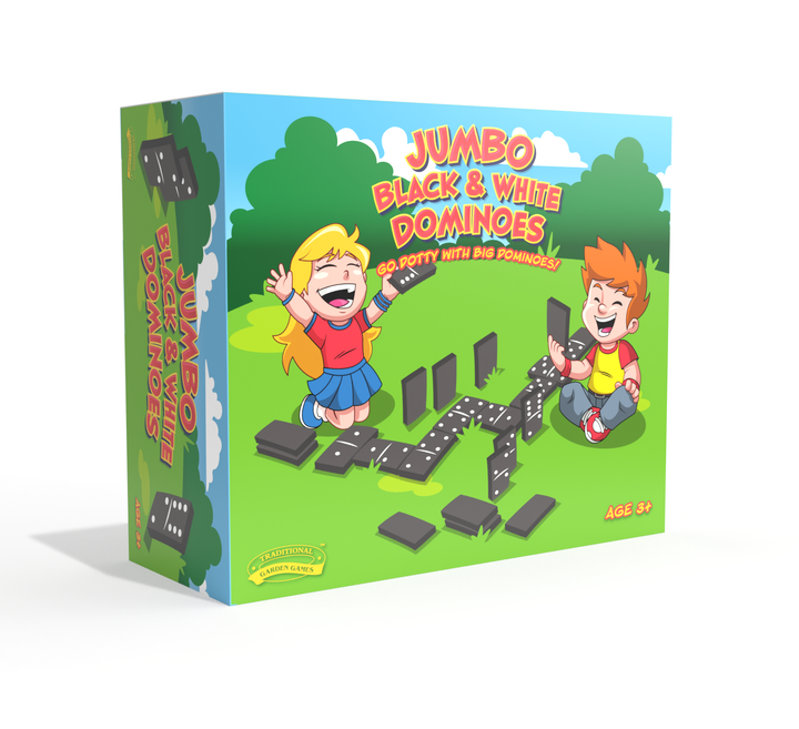 Jumbo Black & White Dominoes