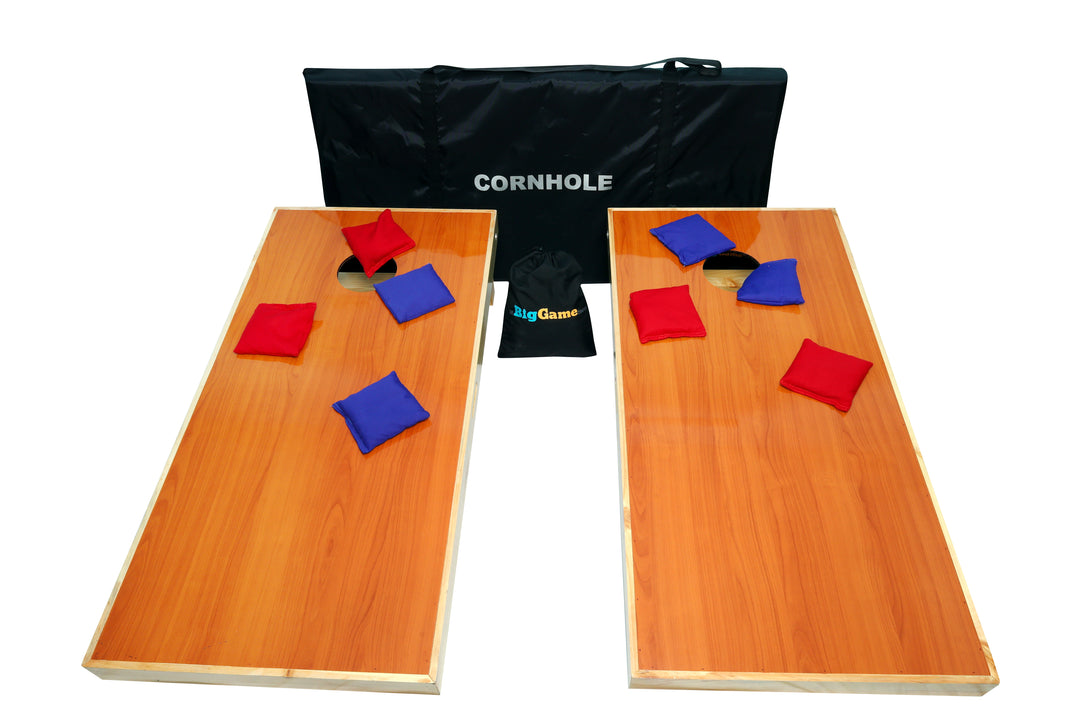 Cornhole Game - Two Board Set (Regulation Size 1.2M x 0.6M) - Cherry Wood Top