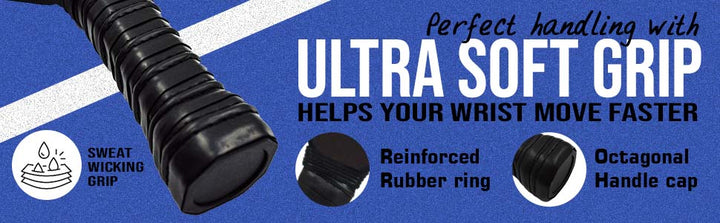 Carbon Fibre Pickleball Paddle 16mm, plus Two Performance Pickleballs 16mm, supplied in a Carry Bag - Glory Black