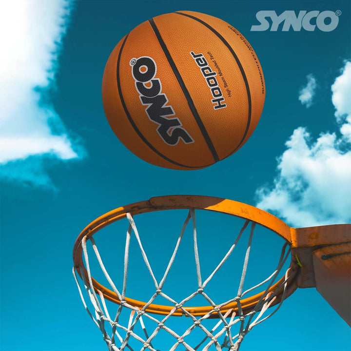 Synco Hooper Series | Basketball (Size-6) | Moulded Technology | 8 Panel | for Indoor & Outdoor Games & Training | Ideal for Boys/Girls Age 12-14 Years