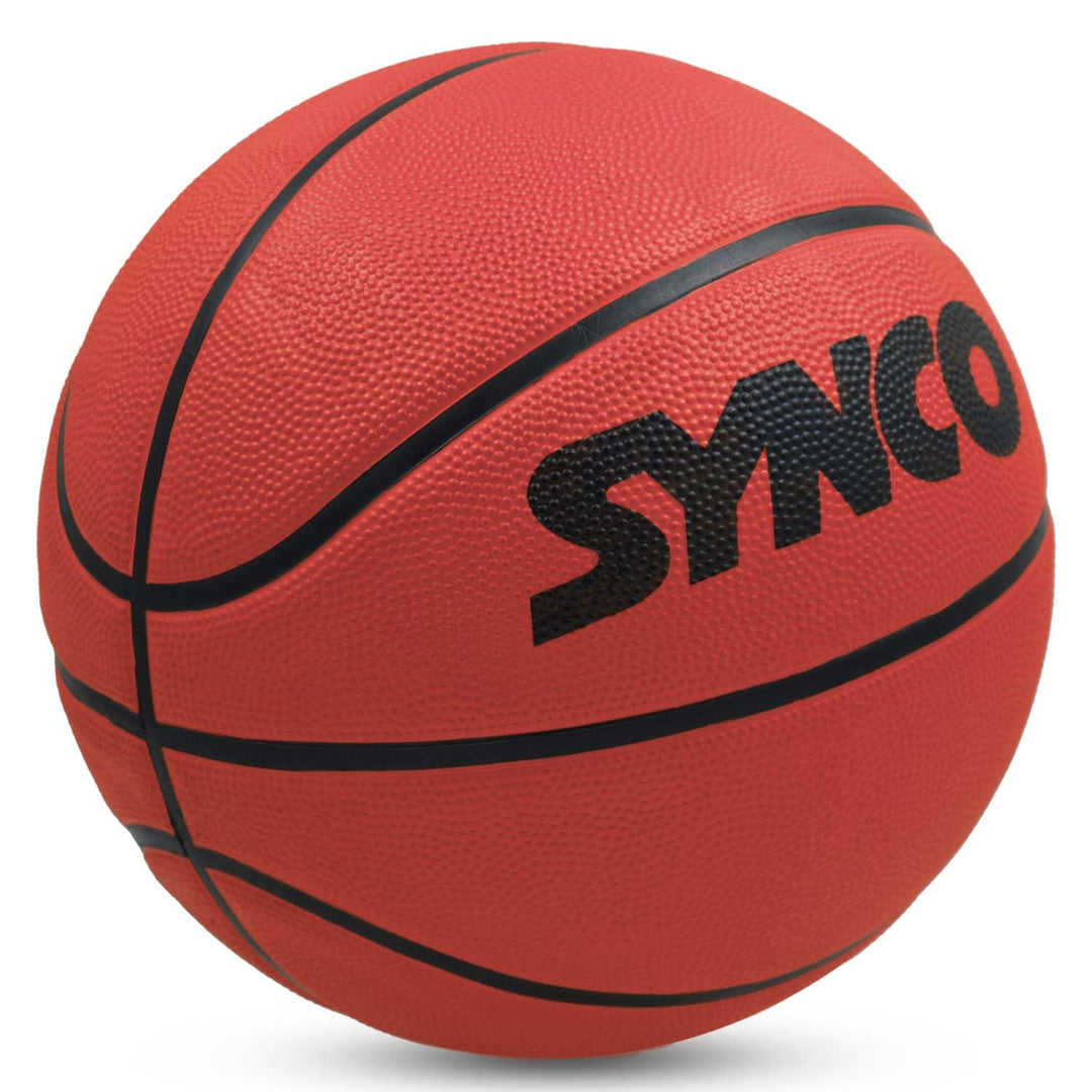 Synco Basketball Ball (Size7, Red/Brown, for Training Purpose)