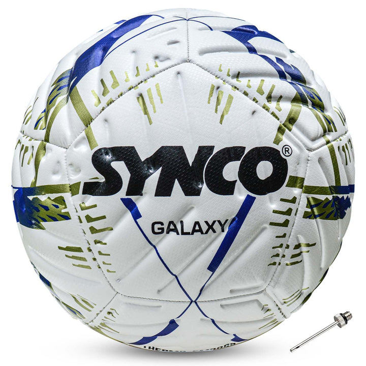 Synco Galaxy Embossed Football 12 Panel Thermo Fusion Football Match Ball | Machine Stitched For Hard Ground| Professional Ball For Training And Matches| Size 5