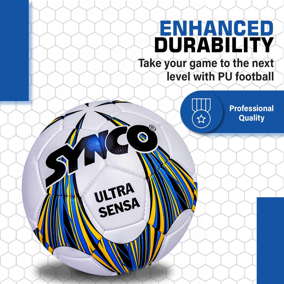 SYNCO PROFESSIONAL FIFA ULTRASENSA PU FOOTBALL SIZE 5 PANEL 320 SS6500