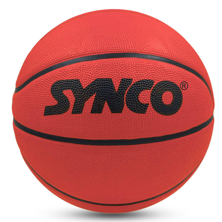 Synco Basketball Ball (Size7, Red/Brown, for Training Purpose)