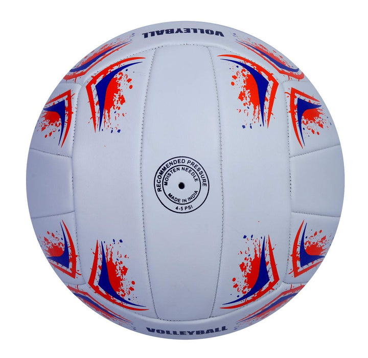 SYNCO PU Hand Stitched Volleyball, Size 4 (White and Red)