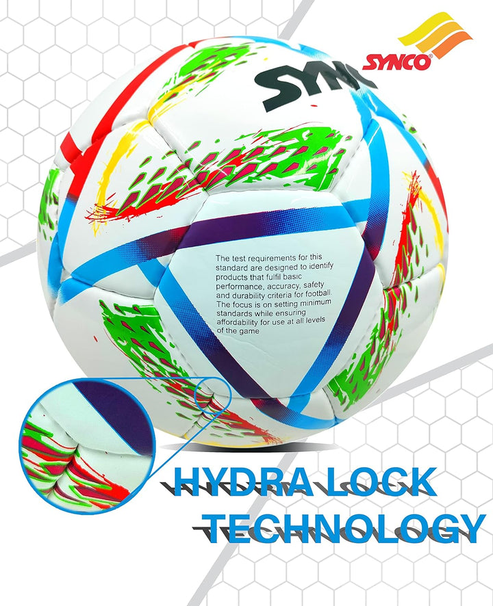 Synco FIFA Approved Football 32 Panel Hand Stitched | 5 Layer Laminated | Size 5