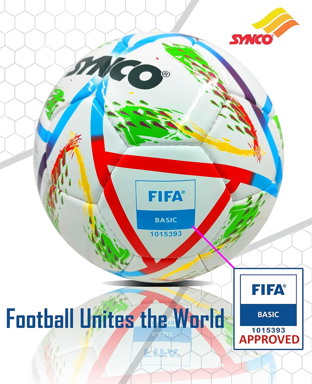 Synco FIFA Approved Football 32 Panel Hand Stitched | 5 Layer Laminated | Size 5