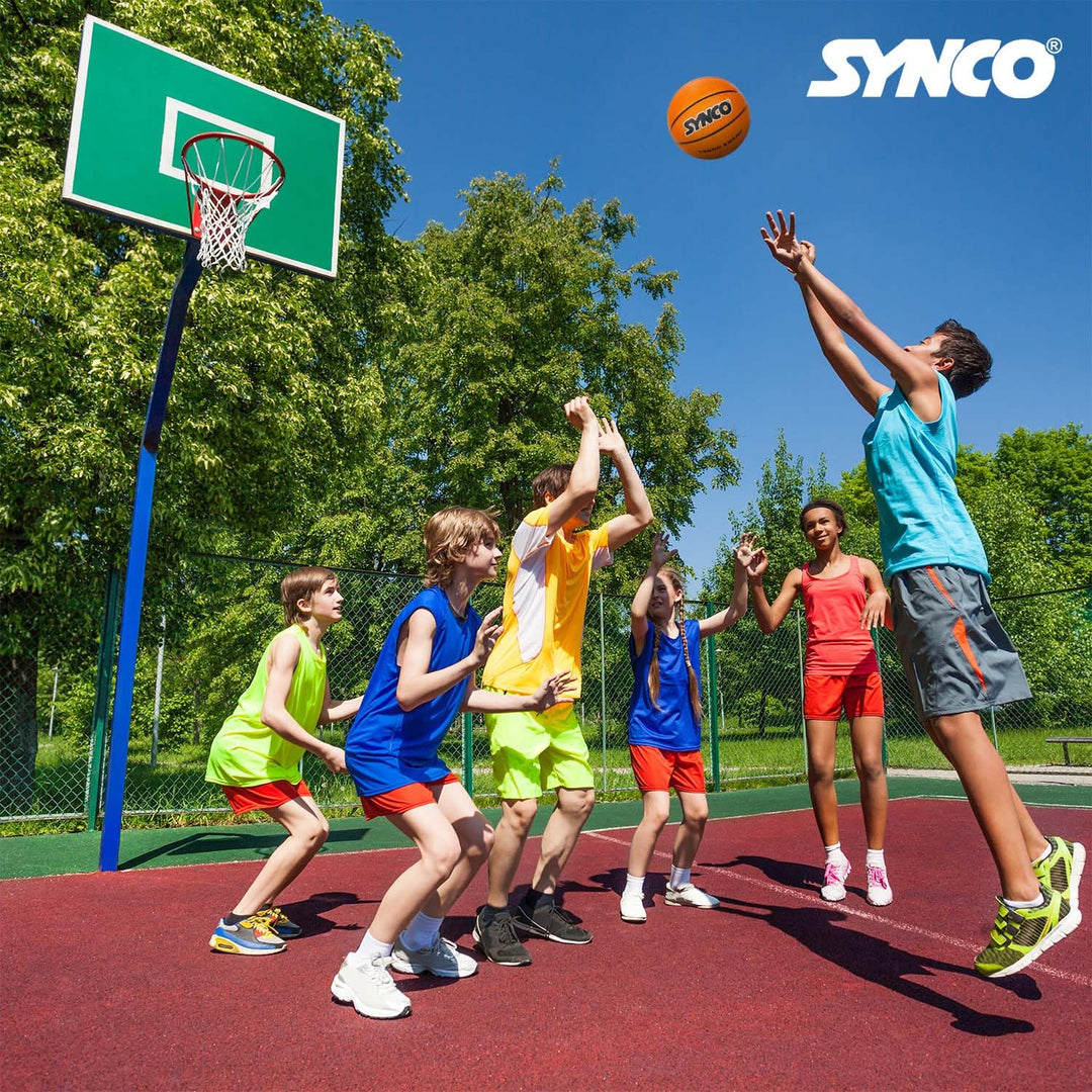 Synco Young Champ Basketball Size-3 | Junior Size for Children and Kids | Soft Rubberised Ball | for Children Age 4-8 Years (Orange)