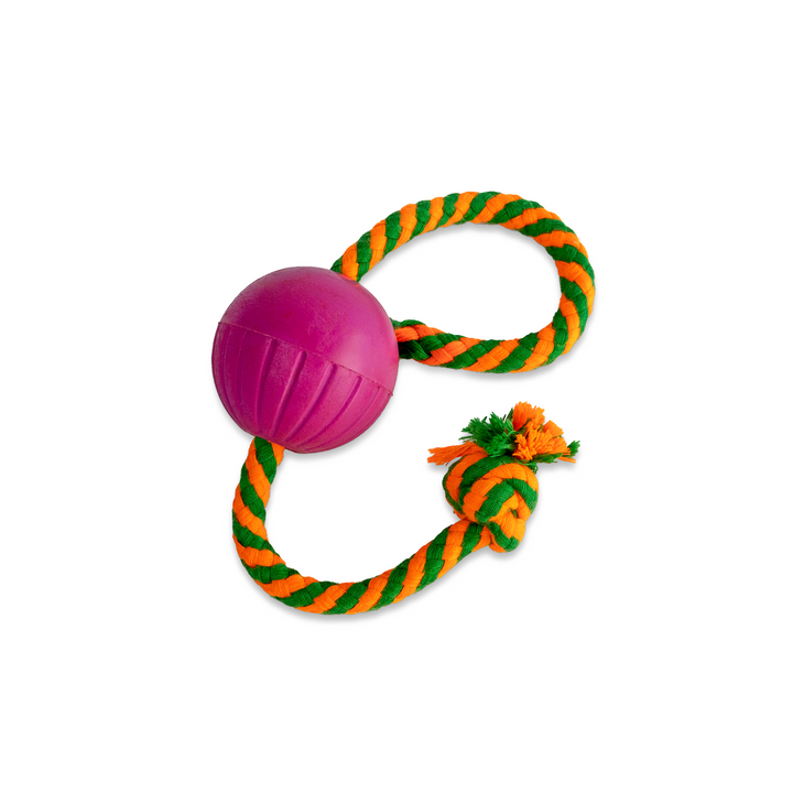 Dog Ball & Rope Toy 219gm
