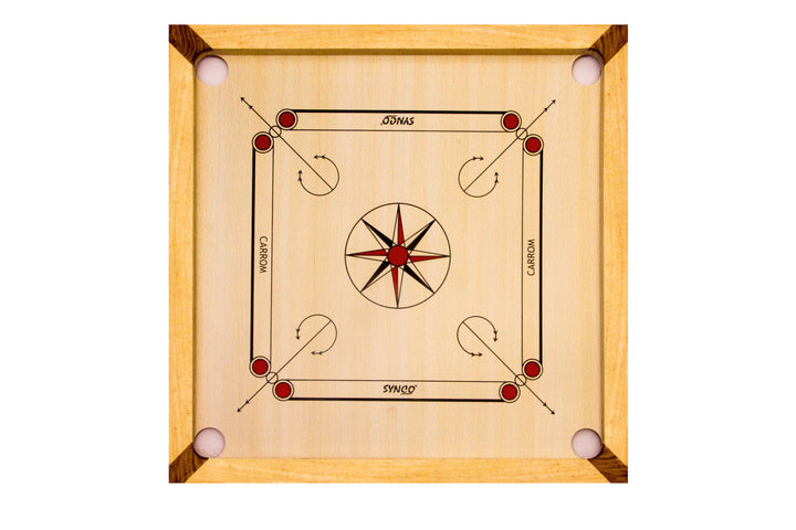 Synco Mango Series 83 (33”) Carrom Board with striker, coins set and powder
