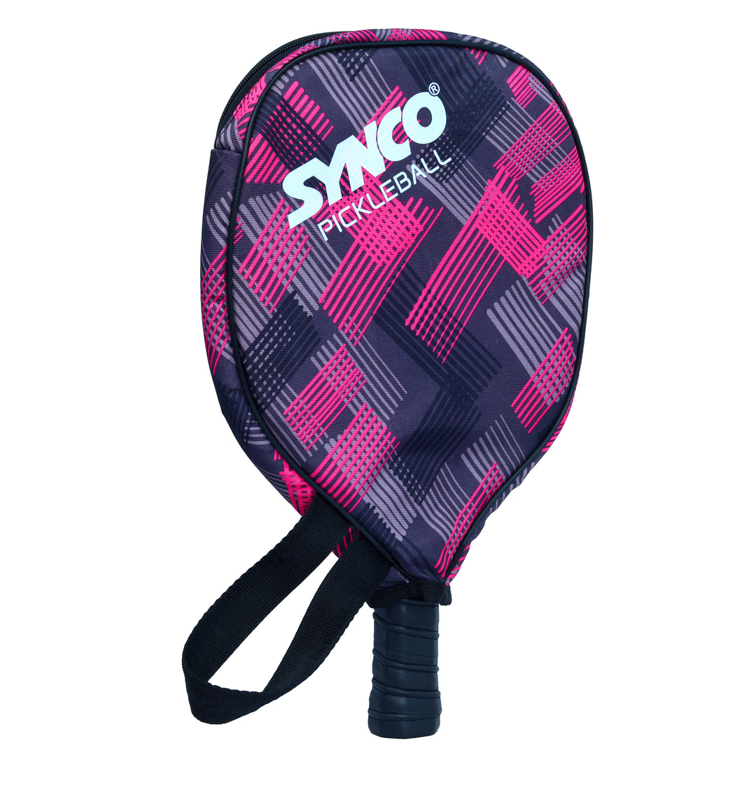 Carbon Fibre Pickleball Paddle 16mm, plus Two Performance Pickleballs, supplied in a Carry Bag - Slash Red