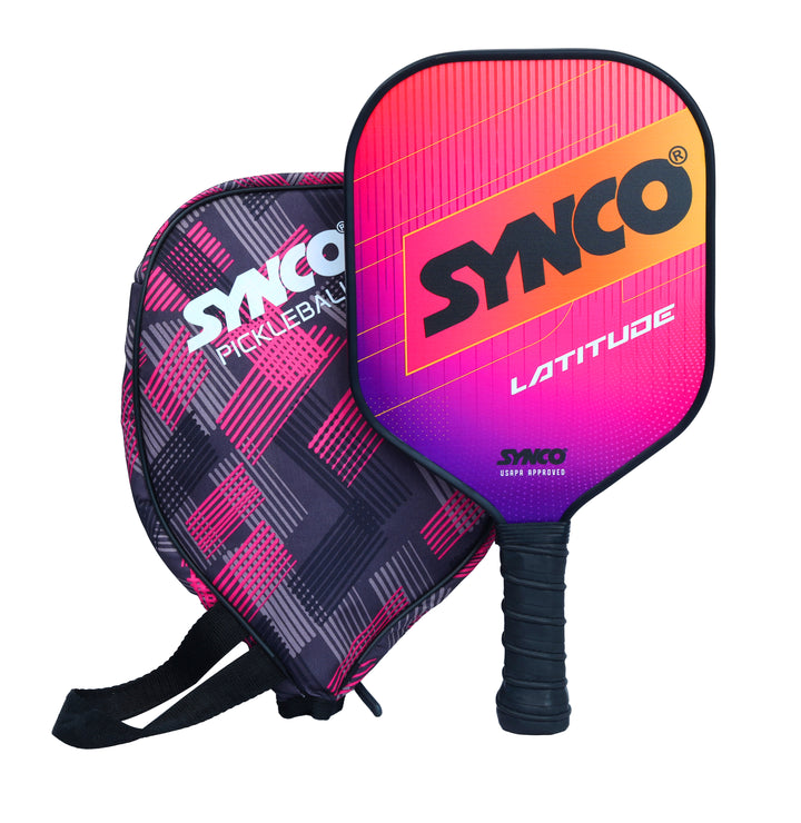 Fibreglass Pickleball Paddle 16mm, plus Two Performance Pickleballs, supplied in a Carry Bag - Latitude Pink
