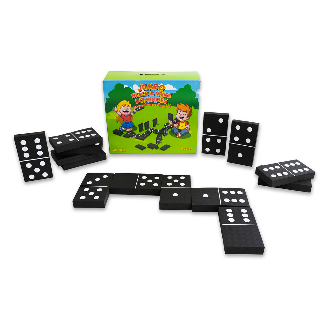 Jumbo Black & White Dominoes