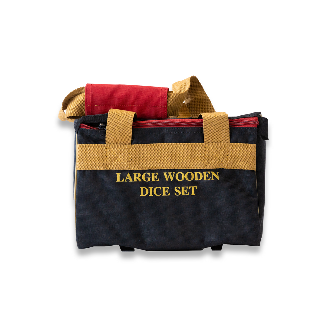 Wooden Large Dice (Black with white dots)
