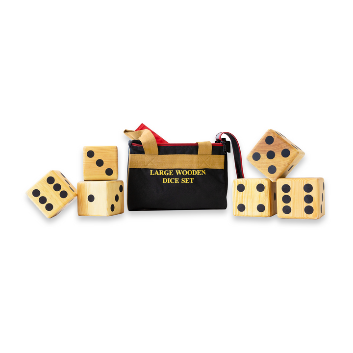 Wooden Large Dice (Natural with black dots)