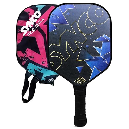 Carbon Fibre Pickleball Paddle 16mm, plus Two Performance Pickleballs 16mm, supplied in a Carry Bag - Glory Black