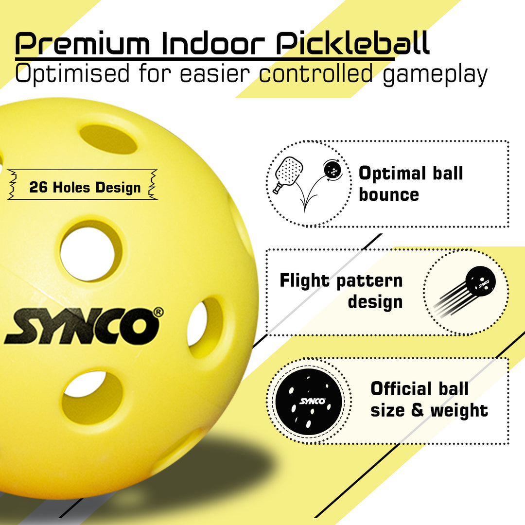 Pickleball Balls (Indoor) Set of 6